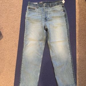 Gap two tone high rise cheeky straight jeans, 31